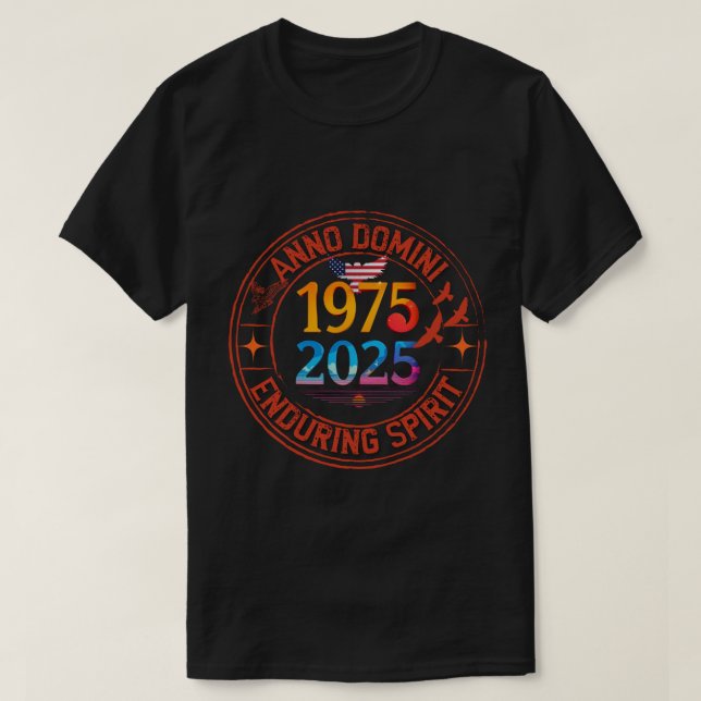 Camiseta 50 Aniversario 2025 - Celebración 1975, 50 años de (Diseño del anverso)