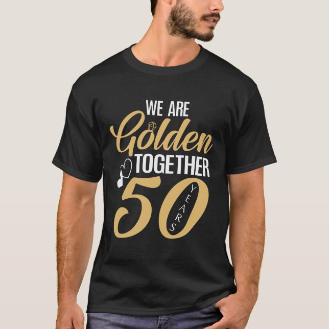Camiseta 50° aniversario Boda 50 años pareja de oro (Anverso)