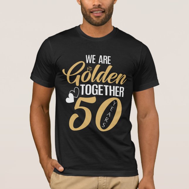 Camiseta 50° aniversario Boda 50 años pareja de oro (Anverso)