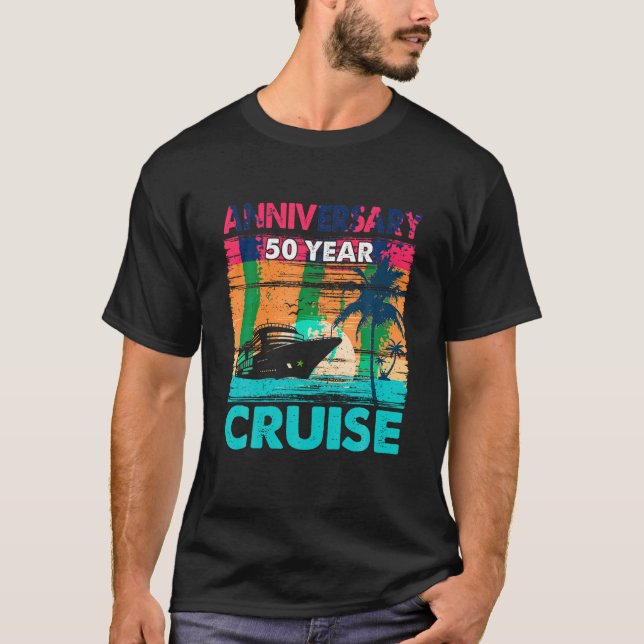 Camiseta 50° aniversario Boda Pareja de Cruceros 50 años Si (Anverso)