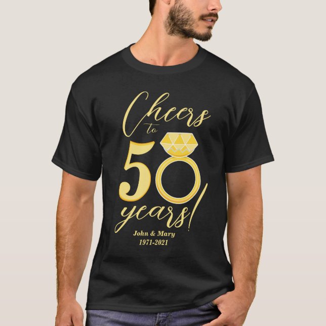 Camiseta 50 Aniversario de la Boda de Oro de 50 años (Anverso)