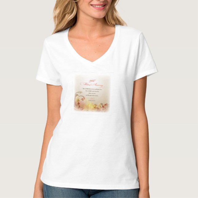 Camiseta 50° Aniversario del Boda, bendiciones del Señor y  (Anverso)