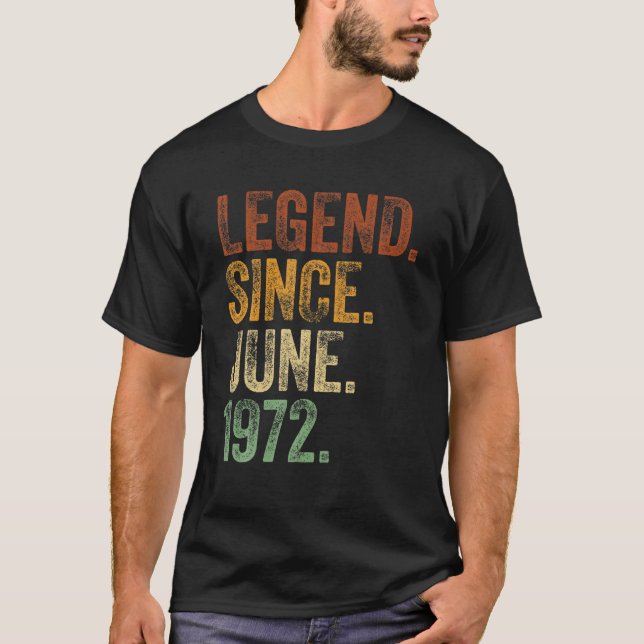 Camiseta 50 Aniversario Junio Nacido 50 Años De Leyenda Des (Anverso)