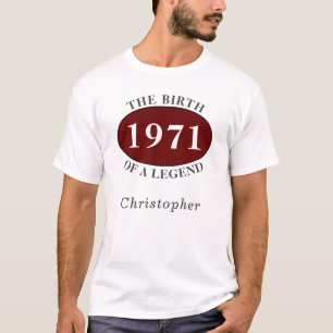 Camiseta 50 Aniversario Personalizado 1971 Nacimiento De Un