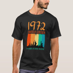 Camiseta 50 Aniversario Retro 1972 50 Años De Ser Awesom