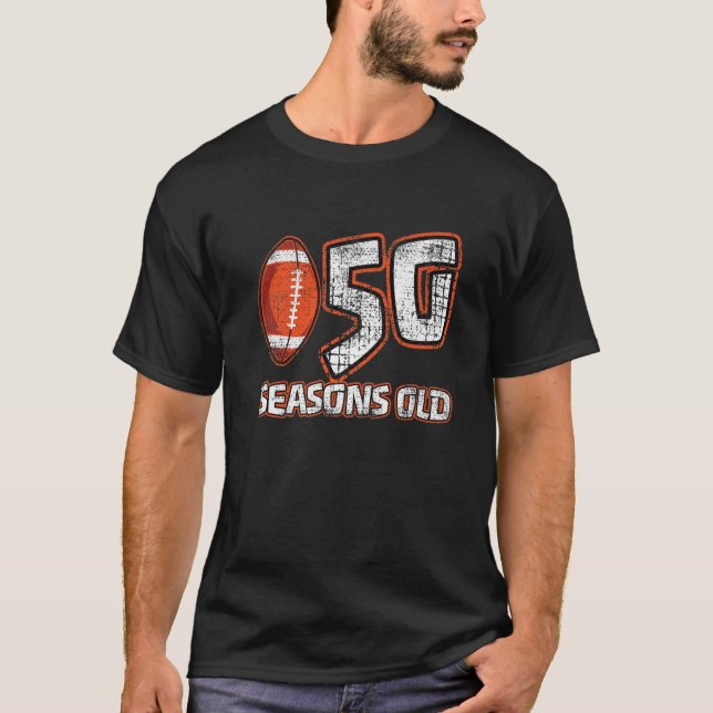 Camiseta 50 Años 50 Por Viejo Fútbol Gracioso (Anverso)
