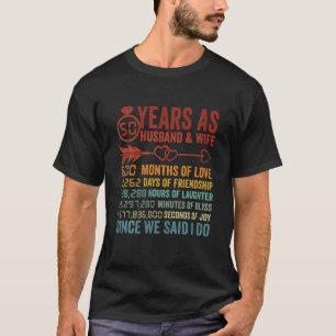 Camiseta 50 Años 600 Meses Matrimonio Cuenta regresiva 50