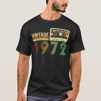 Camiseta 50 Años De Edad 1972 50ª Cinta De Cassette De Cump