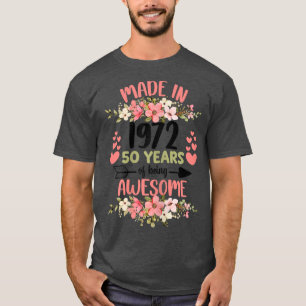 Camiseta 50 años de edad 50 años de nacido en 1972 Chica