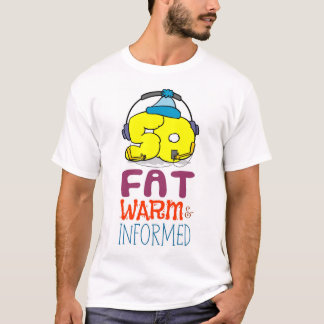 Camiseta 50 años de edad, gordo caliente e informado