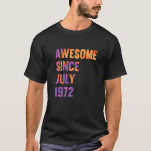 Camiseta 50 años de edad increíble desde agosto de 1972 50