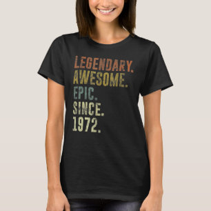 Camiseta 50 años de edad increíble desde agosto de 1972 50 