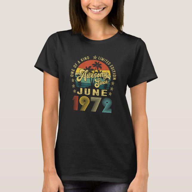 Camiseta 50 años de edad increíble desde junio de 1972 (Anverso)