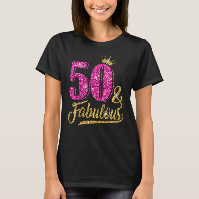 Camiseta 50 años de edad y fabuloso 50 años de Cro Rosado (Anverso)
