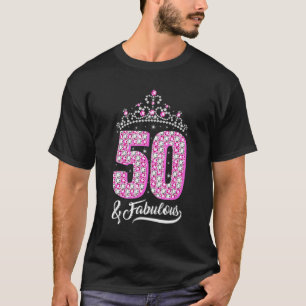 Camiseta 50 años de edad y fabuloso 50 años de la corona