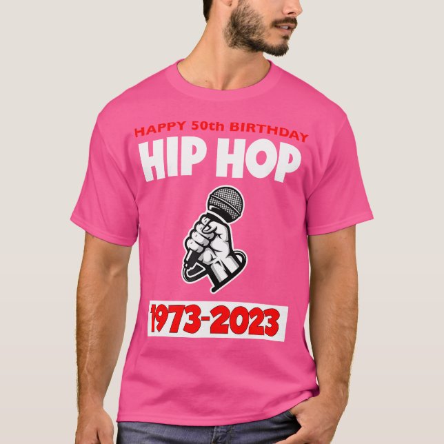 Camiseta 50 Años De Hip Hop 50 Aniversario De Retro Mic (Anverso)