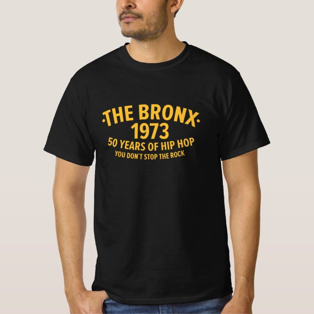 Camiseta 50 años de Hip Hop - New York Bronx 1973 (Anverso)