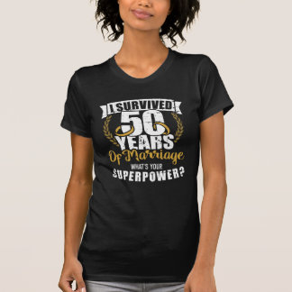 Camiseta 50 años de matrimonio boda de oro aniversario