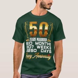 Camiseta 50 años de matrimonio gracioso 50 años de Boda