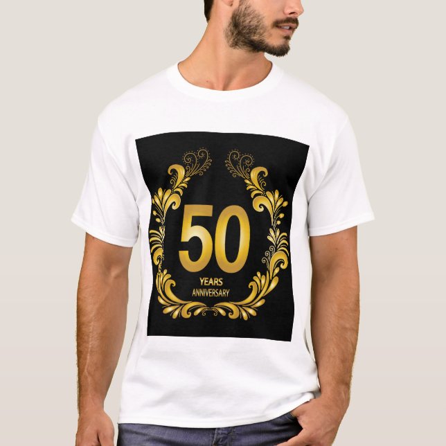 Camiseta 50 años de Purpurina de oro (Anverso)