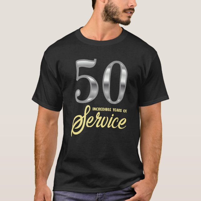 Camiseta 50 Años De Servicio 50 Aniversario Del Empleado Ab (Anverso)