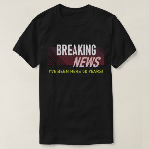 Camiseta 50 años de trabajo Aniversario de la noticia de