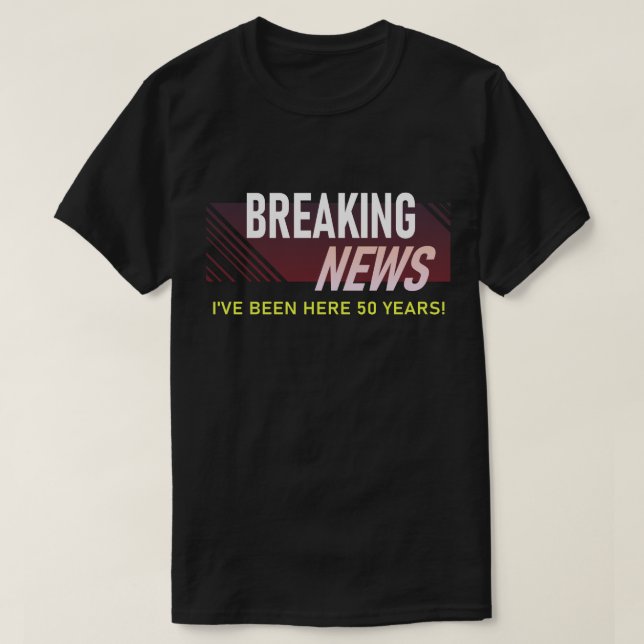 Camiseta 50 años de trabajo Aniversario de la noticia de úl (Diseño del anverso)