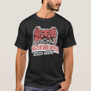 Camiseta 50 años de XP Master Unlocked Gamer cumpleaños