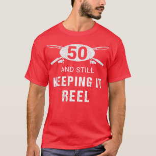 Camiseta 50 años del pescador de regalo de cumpleaños de pe