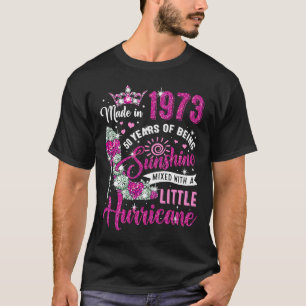 Camiseta 50 Años Hecho En 1973 Reina Diamante De Cumpleaños