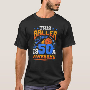 Camiseta 50 Años Jugador De Baloncesto Cumple Cincuenta Año