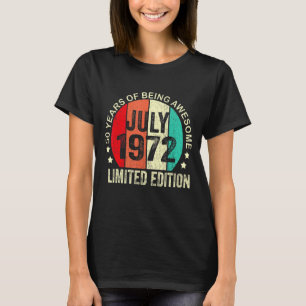Camiseta 50 años Julio 1972 50º cumpleaños