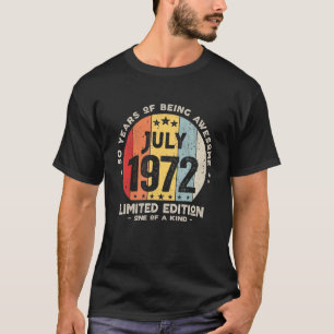 Camiseta 50 años Julio 1972 50º cumpleaños 1