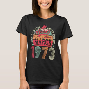 Camiseta 50 años Retro de cosecha de cumpleaños 50 marzo 19