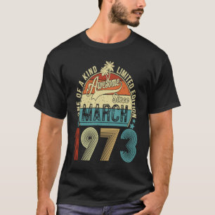 Camiseta 50 años Retro de cosecha de cumpleaños 50 marzo 19