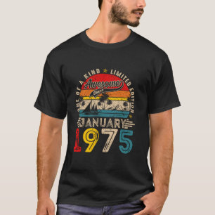 Camiseta 50 años Vintage enero 1975 Retro 50º nacimiento