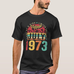 Camiseta 50 años Vintage Julio 1973 50th Bday Men Wome