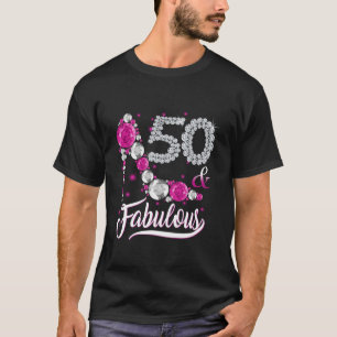 Camiseta 50 años y fabuloso feliz cumpleaños número 50