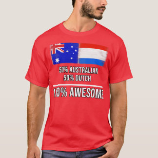 Camiseta 50 Australian 50 Dutch 100 Awesome Gift for Dutch