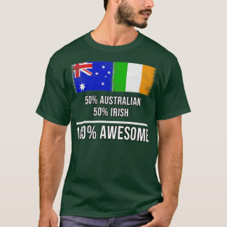 Camiseta 50 Australian 50 Irish 100 Awesome Gift for Irish