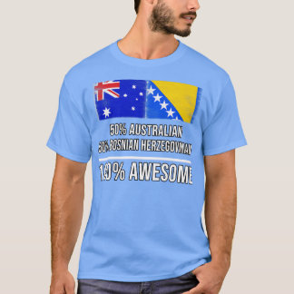 Camiseta 50 australiano 50 bosnio herzegovino 100 maravillo