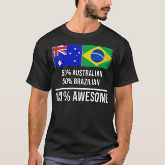 Camiseta 50 australiano 50 brasileño 100 impresionante rega
