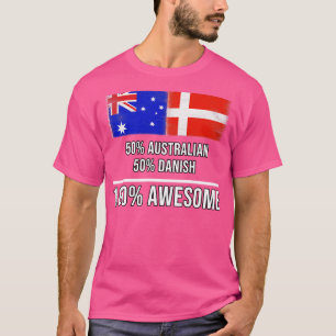 Camiseta 50 australiano 50 danés 100 impresionante regalo p