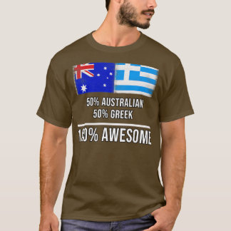 Camiseta 50 australiano 50 griego 100 regalo increíble para