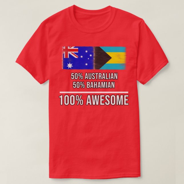 Camiseta 50 australianos 50 bahameños 100 increíbles regalo (Diseño del anverso)