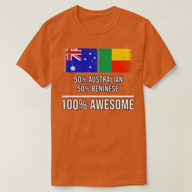 Camiseta 50 australianos 50 benineses 100 increíbles regalo (Diseño del anverso)