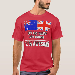 Camiseta 50 australianos 50 británicos 100 increíbles regal