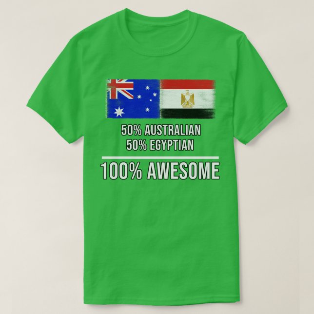 Camiseta 50 australianos 50 egipcios 100 increíbles regalos (Diseño del anverso)
