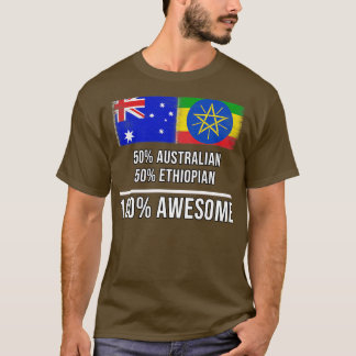 Camiseta 50 australianos 50 etíopes 100 increíbles regalos 