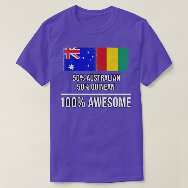 Camiseta 50 australianos 50 guineanos 100 increíbles regalo (Diseño del anverso)